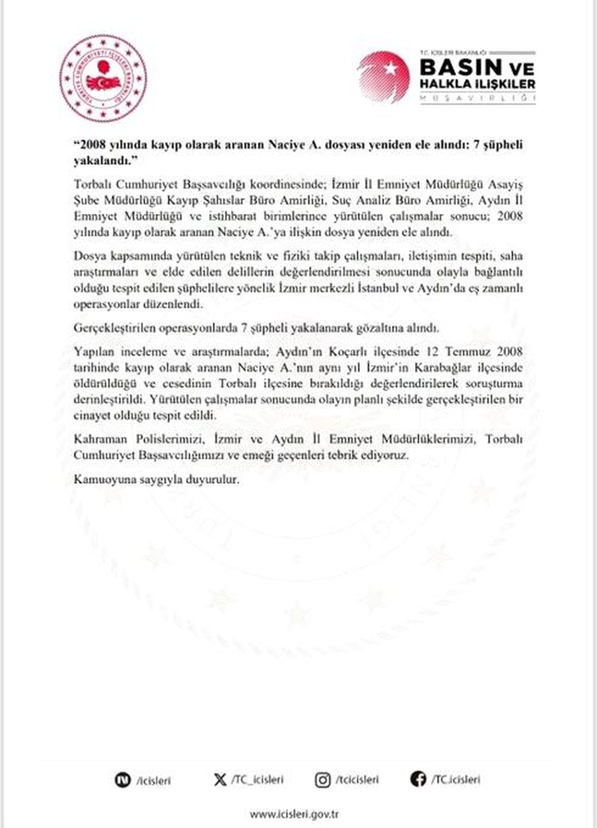 Aydın'daki 18 yıllık kayıp vakasının planlı cinayet olduğu ortaya çıktı: 7 gözaltı