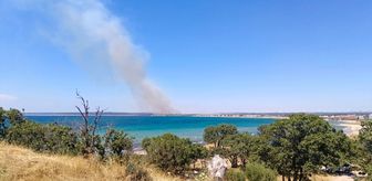 Çanakkale'de tarım arazisinde çıkan yangın kontrol altına alındı