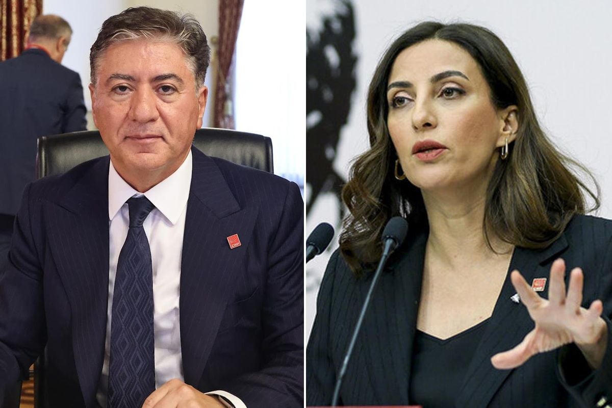 CHP Grup Başkanvekili Murat Emir ile CHP İstanbul Milletvekili Evrim Rızvanoğlu'nun TBMM'deki nikah töreninden bir kare.