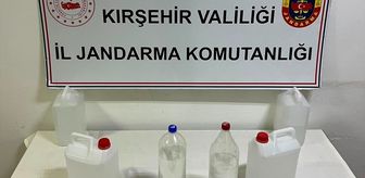 Kırşehir'de 17,5 litre etil alkol ve sahte içki ele geçirildi