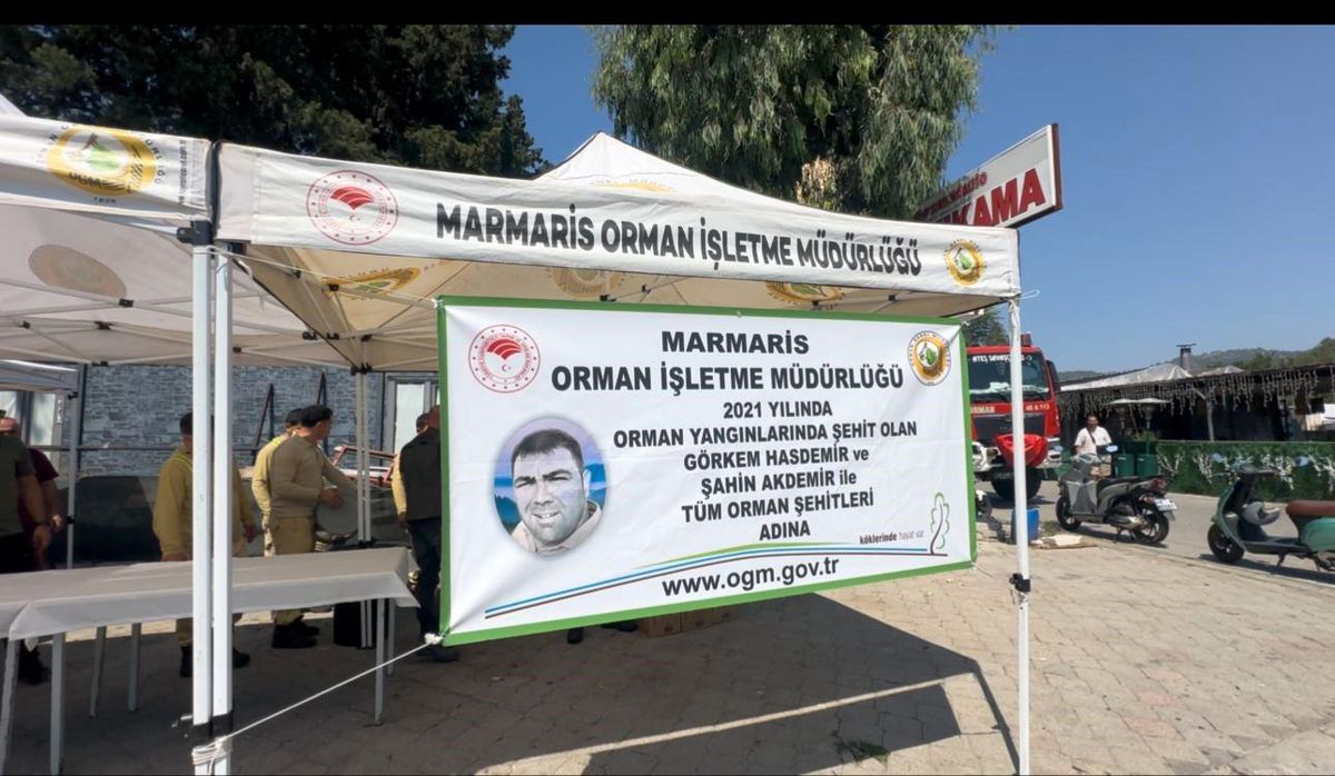 Marmaris'te şehit olan orman kahramanları anıldı