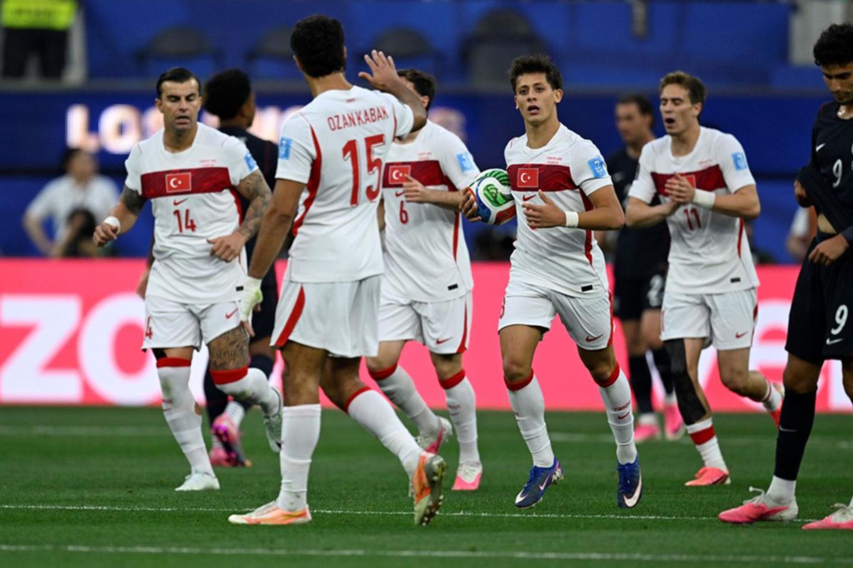 A Milli Futbol Takımı oyuncularının 2026 Dünya Kupası'nda ABD'ye karşı attığı gol sonrası sevinci.