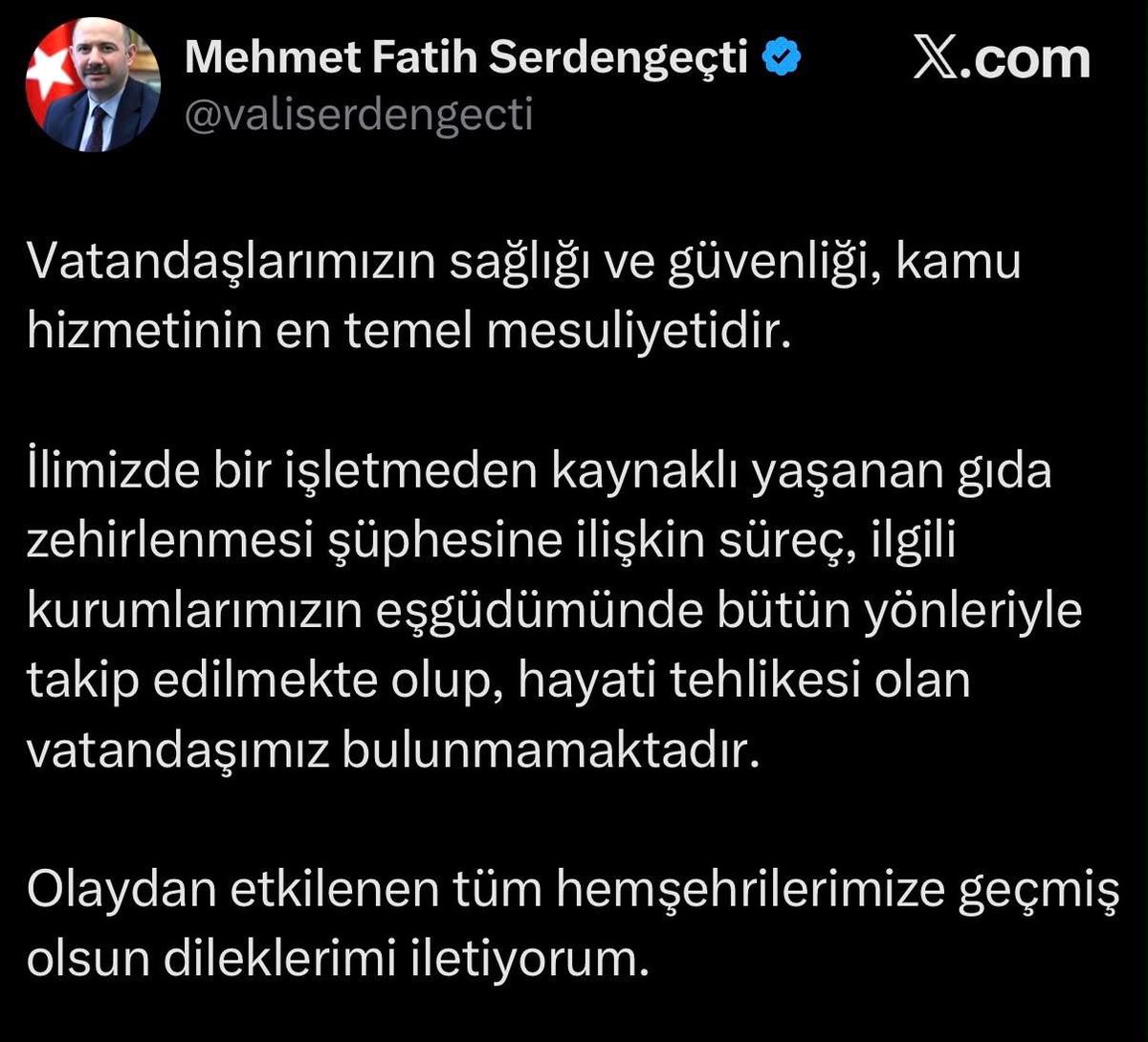 Osmaniye'de tatlı zehirlenmesi olayı sonrası hastane girişi