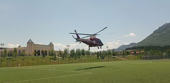 Seydişehir'de hava ambulansı felç geçiren hasta için havalandı
