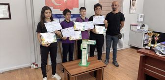 Zonguldak'ta ortaokul öğrencileri havayı temizleyen sokak lambası prototipi geliştirdi