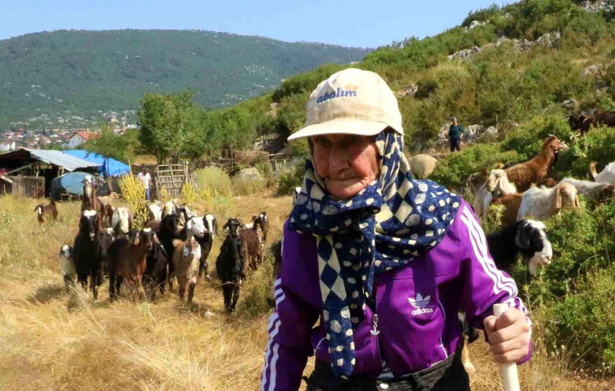 Antalya'nın süper çobanı Emine Nine: 94 yaşında, 90 yıldır keçileriyle dağlarda