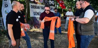 Biga'da orman gönüllülerine kıyafet teslimi yapıldı