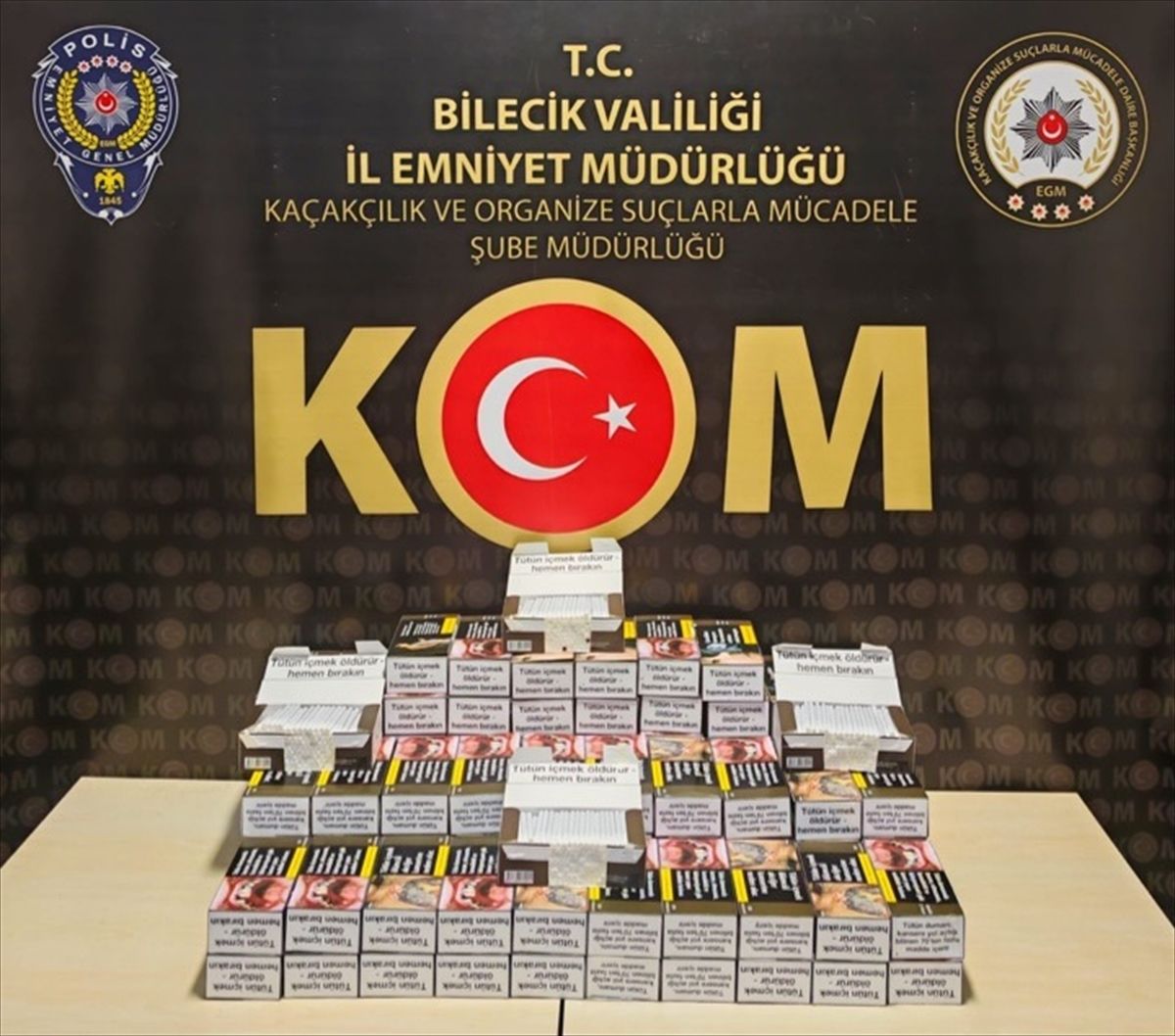 Bilecik'te 20 bin makaron ele geçirildi