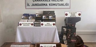 Çanakkale'de 35 bin makaron ele geçirildi