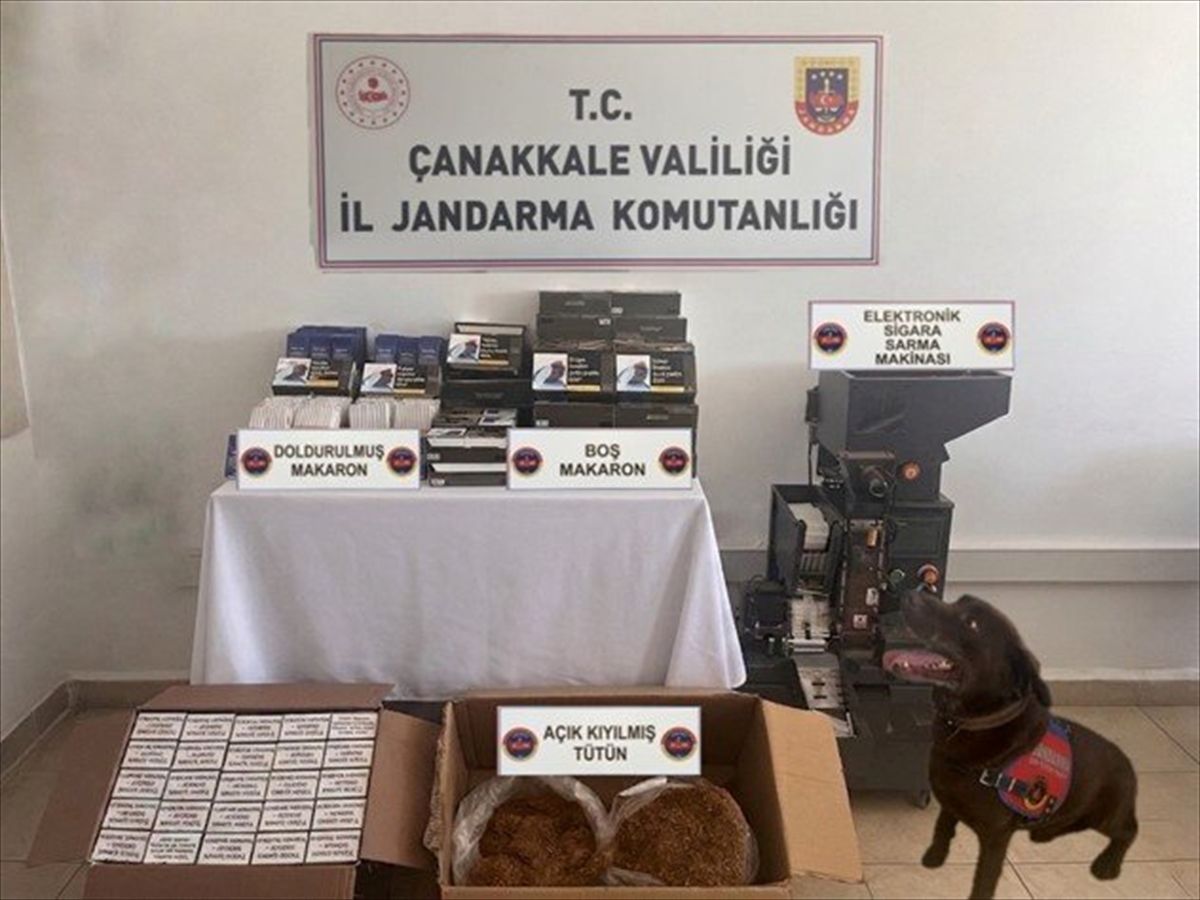 Çanakkale'de 35 bin makaron ele geçirildi
