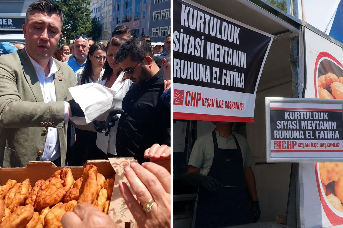 CHP'liler AK Parti'ye geçen başkan için lokma dağıttı, 'kurtuluşumuz' hatırına dediler