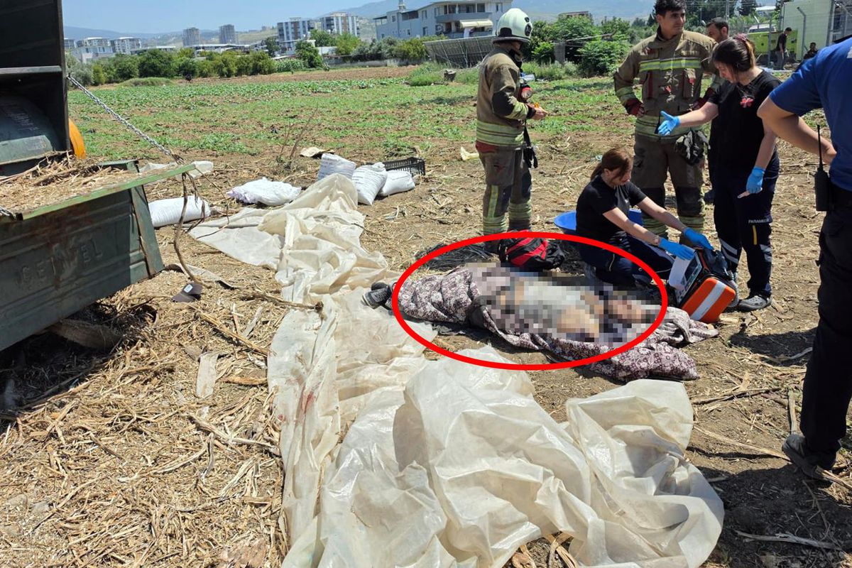 Hatay'da tarım makinesine sıkışan işçi öldü