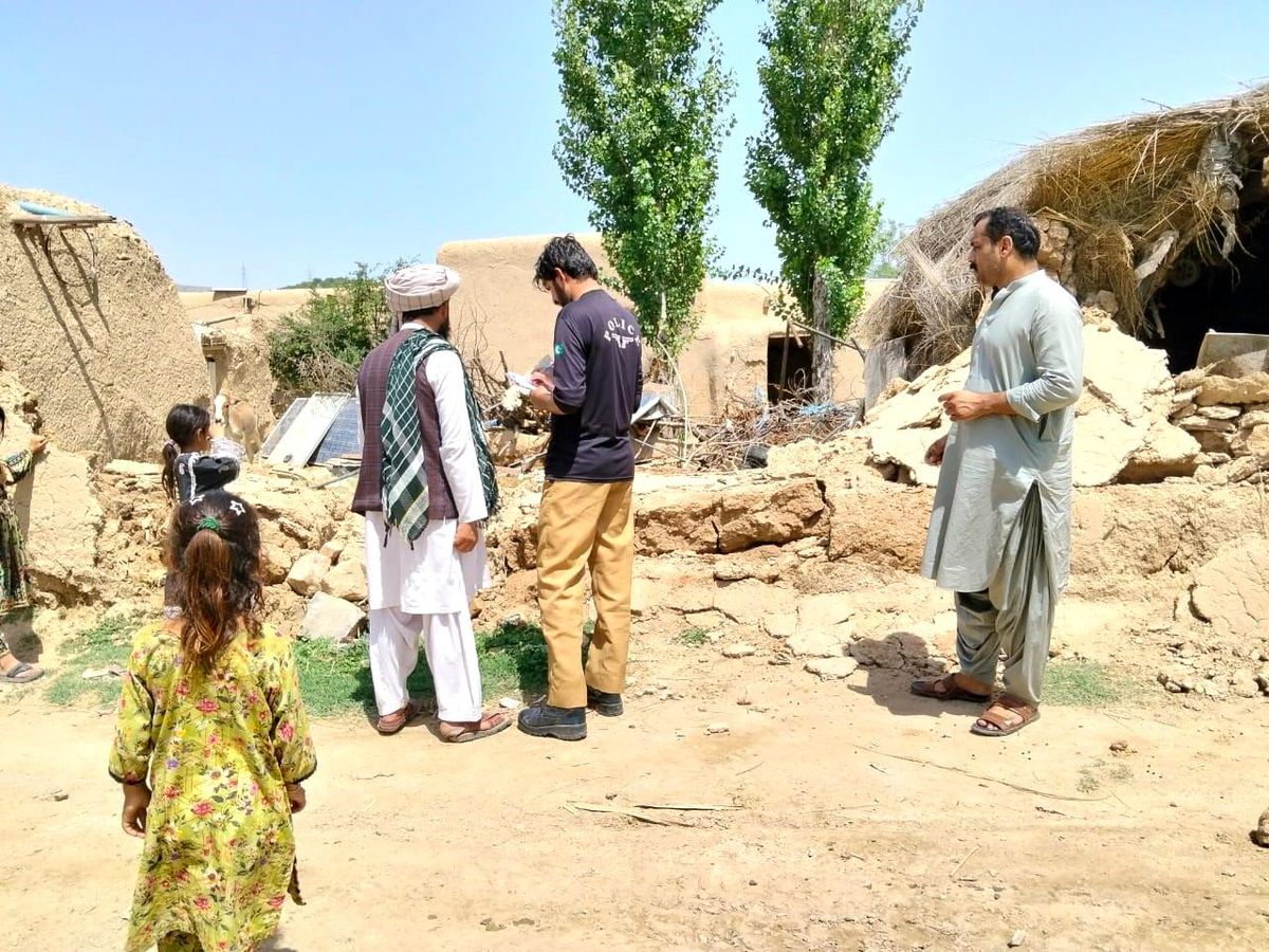 Afganistan'da meydana gelen depremin Pakistan'da hissedildiğini gösteren görsel.