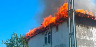 Samsun'da ot yakarken alevlerin sıçradığı evde hasar oluştu