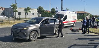 Tekirdağ'da otomobille çarpışan elektrikli motosikletin sürücüsü öldü
