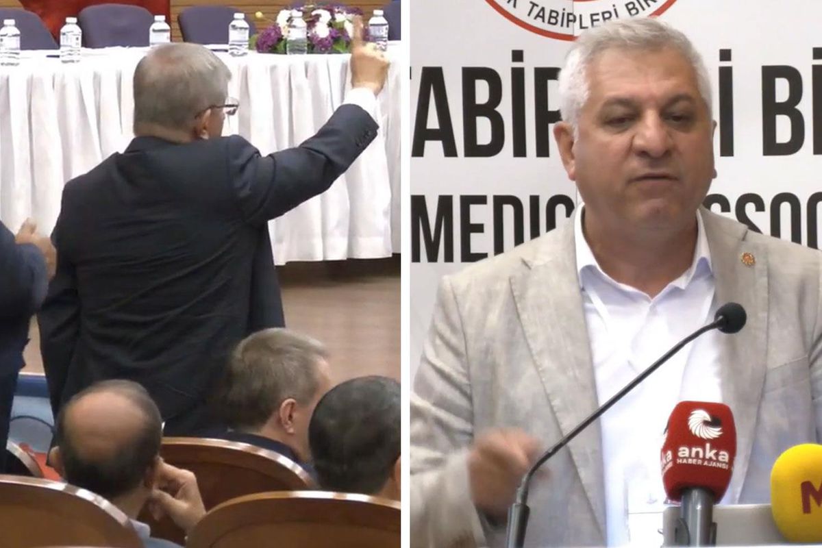 TTB kongresinde ortalık karıştı: Davutoğlu ile EMEP Genel Başkanı Aslan arasında gerginlik