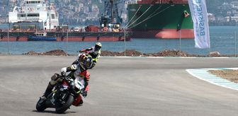 Türkiye Süpermoto ve Motomini Şampiyonası'nın 3. ayak yarışları Kocaeli'de sürüyor