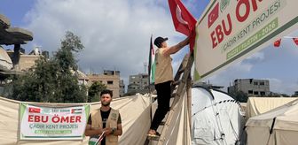 Umut Kervanı İnsani Yardım Vakfı, Gazze'de yetim ve dullar için çadır kent kurdu