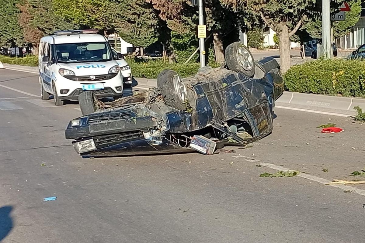 Korkunç kaza! Takla atan otomobilin sürücüsü hayatını kaybetti