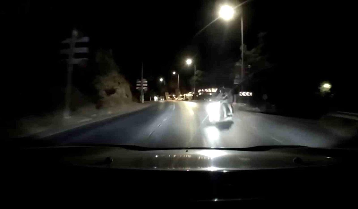 Bodrum'da trafik kazası sonrası olay yeri.