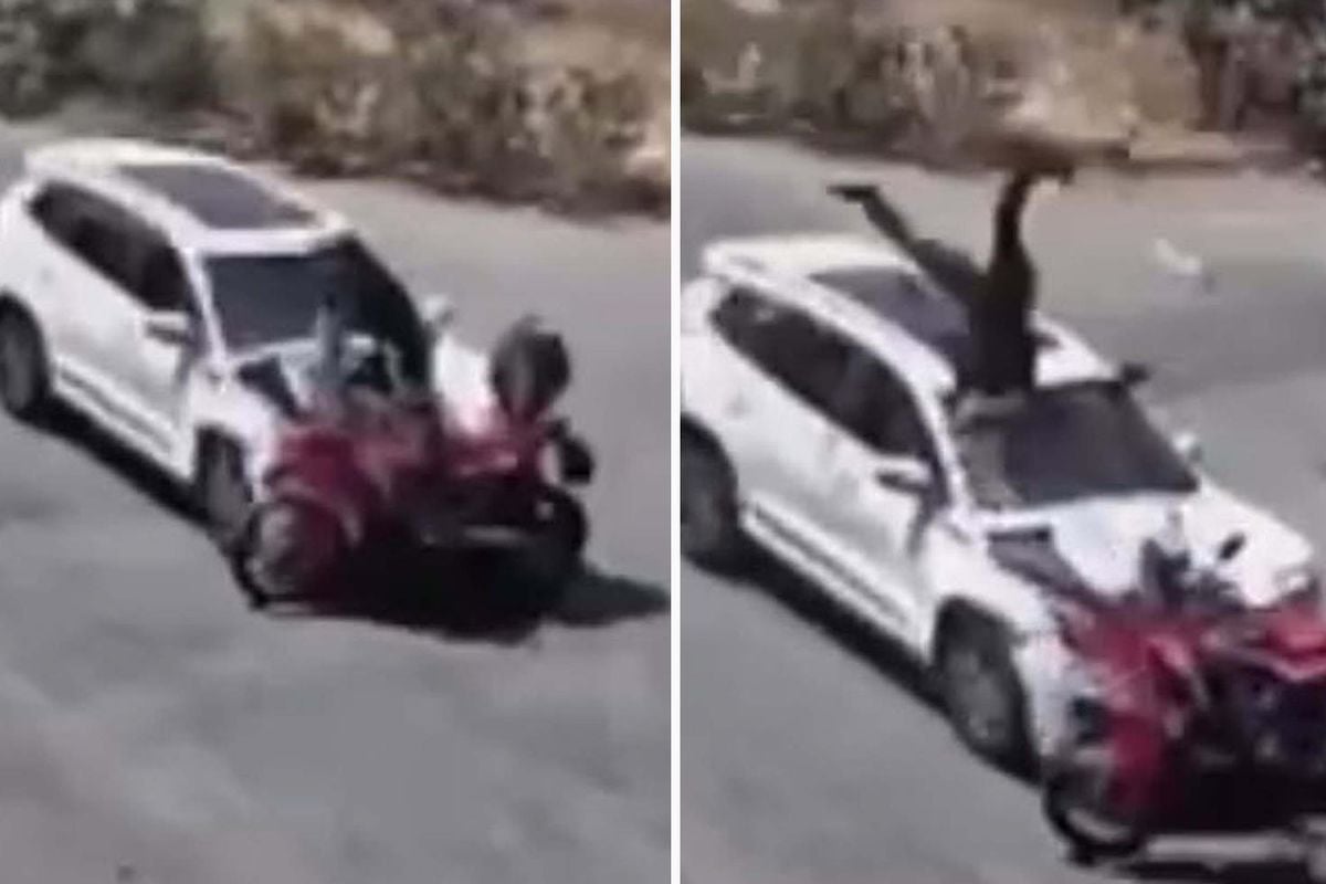 15 yaşındaki çocuğun kullandığı otomobil motosiklete çarptı, sürücü ağır yaralandı