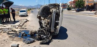 Kahramanmaraş'ta otomobil devrildi: Sürücü yaralandı