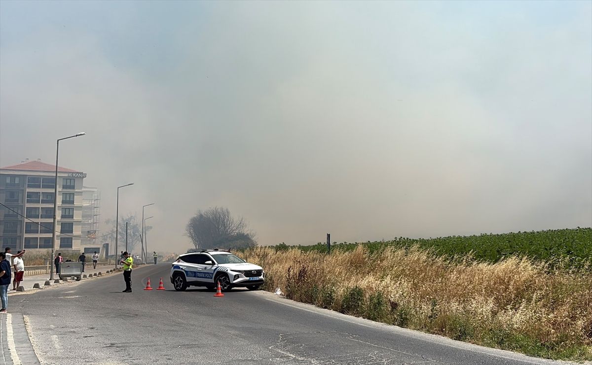 Silivri'de kırsal alanda çıkan yangına müdahale ediliyor