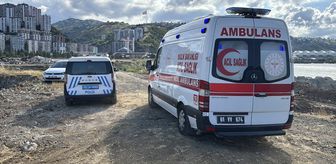 Trabzon'da dolgu alanındaki beton blokların arasına düşen kişi yaralandı