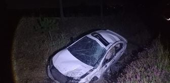 Bilecik'te otomobilin su kanalına devrildiği kazada 2 kişi yaralandı