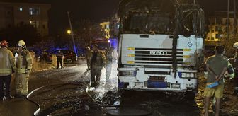 Büyükçekmece'de park halindeki tırda çıkan yangın söndürüldü