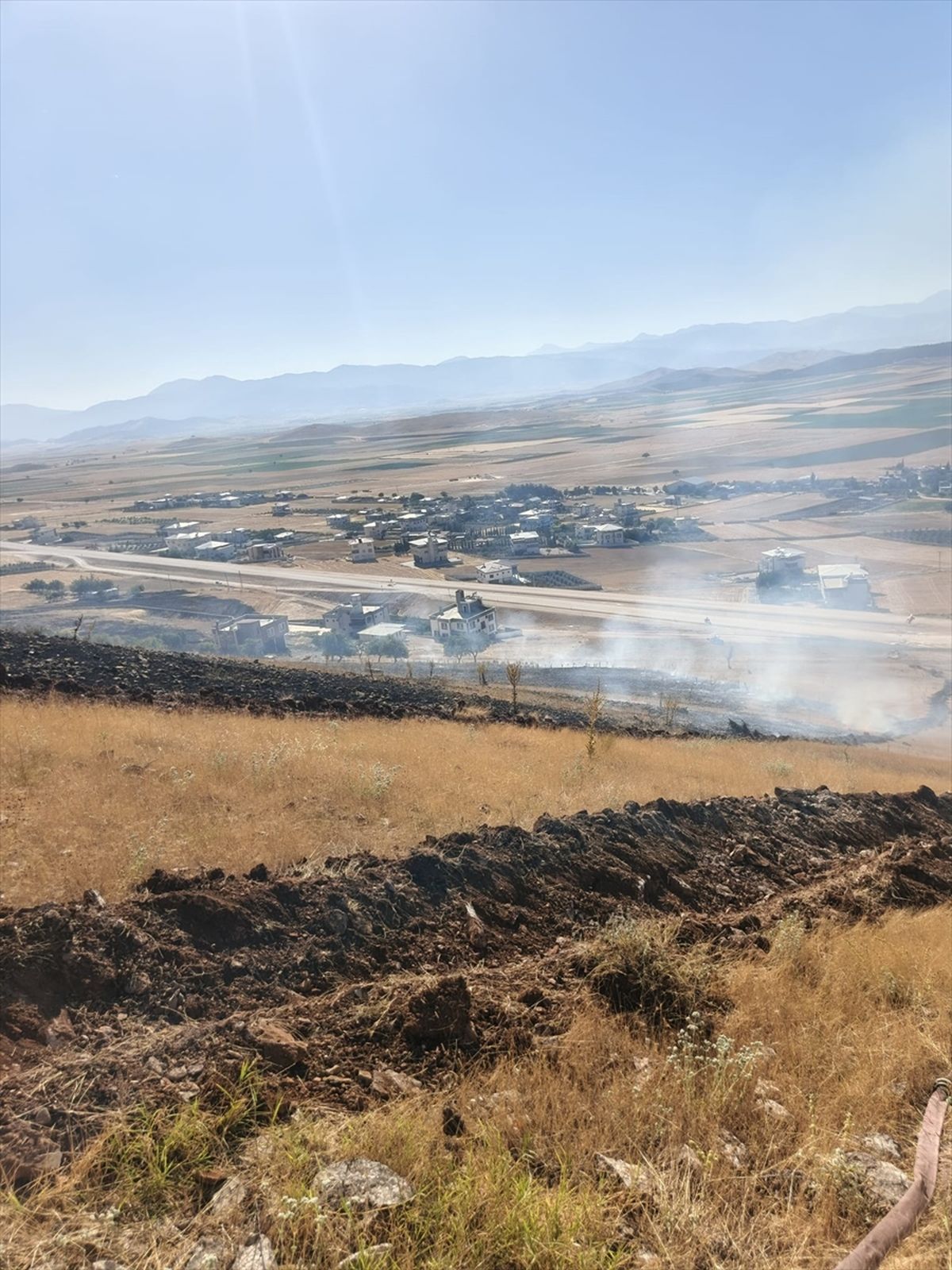 Gaziantep Nurdağı'ndaki yangın bölgesinden görünüm
