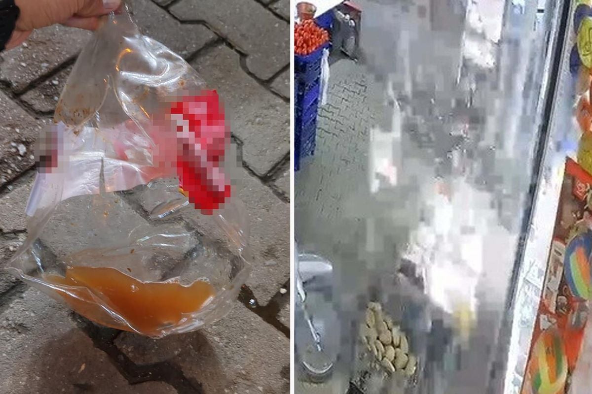 Sıcağın etkisiyle sirke dolu pet şişenin patladığı an kamerada