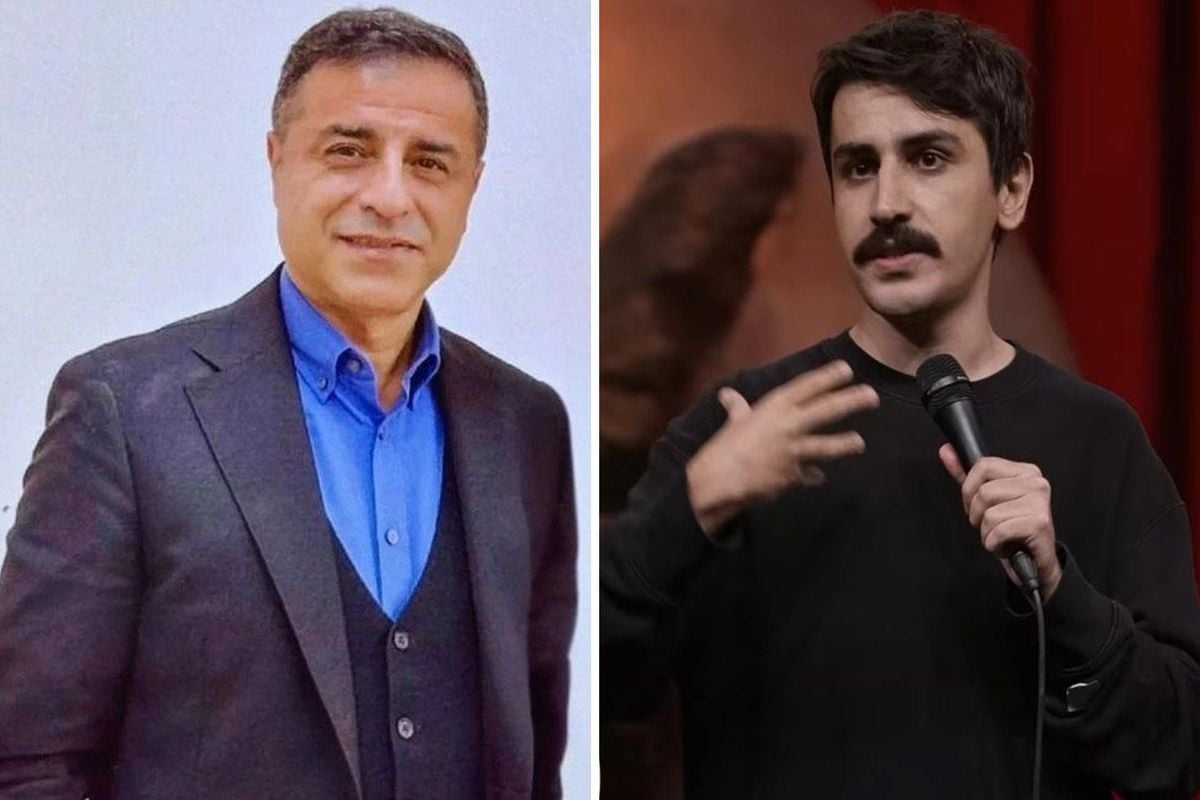 Selahattin Demirtaş ve komedyen Deniz Göktaş