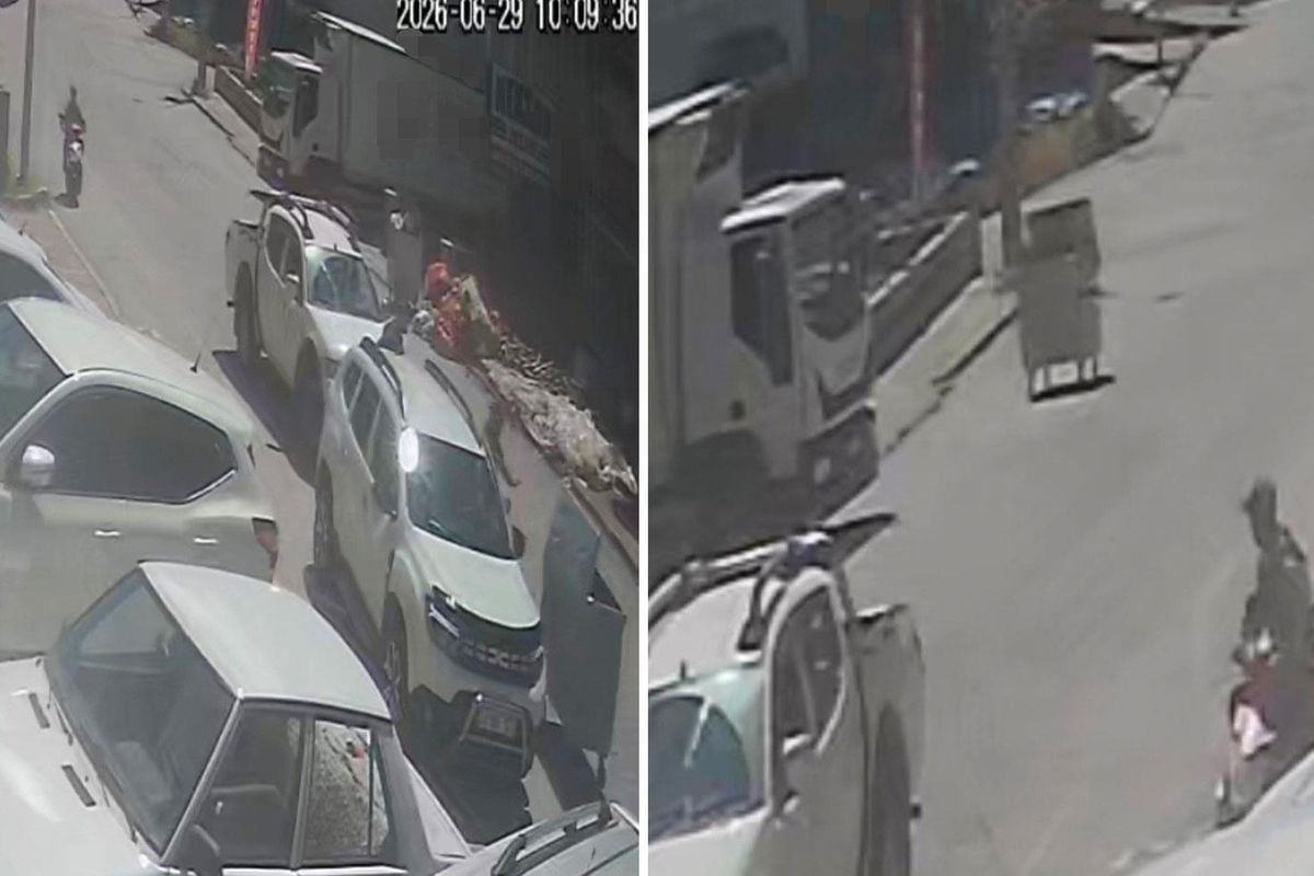 Başına buyruk çöp konteyneri kontrolden çıktı, caddeyi birbirine kattı