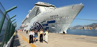 'Aroya' kruvaziyeri Bodrum'a 2 bin 671 turist getirdi