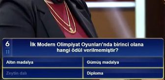 İlk Modern Olimpiyat Oyunları'nda birinci olana hangi ödül verilmemiştir?