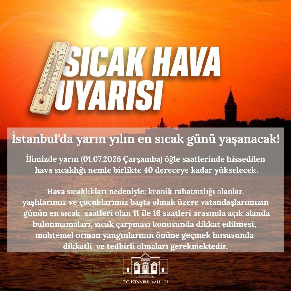 İstanbul'da güneşli ve sıcak bir gün