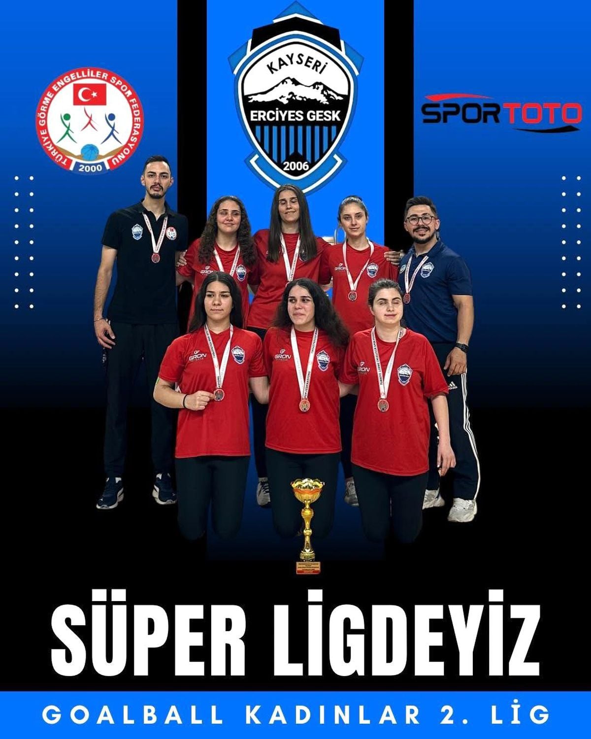 Kayseri Erciyes GESK, Kadınlar Goalball Süper Lig'ine yükseldi