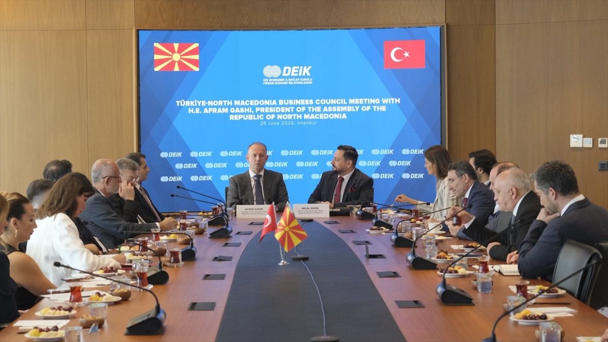 Kuzey Makedonya Meclis Başkanı, DEİK Türkiye-Kuzey Makedonya İş Konseyi'ni ziyaret etti
