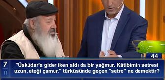 'Üsküdar'a gider iken aldı da bir yağmur. Kâtibimin setresi 11 uzun, eteği çamur.' türküsünde geçen 'setre' ne demektir?