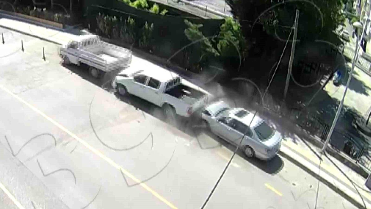Amasya'da meydana gelen trafik kazası sonrası olay yerinden görünüm