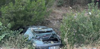 Aydın'da şarampole devrilen otomobildeki 3 kişi yaralandı