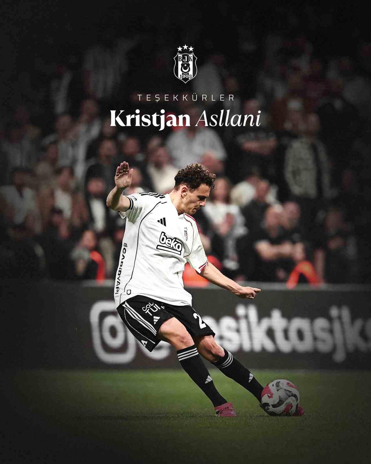 Kristjan Asllani Beşiktaş formasıyla sahada