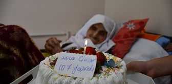 Bilecik'te 107 yaşındaki Hatice Oskay için doğum günü pastası kesildi