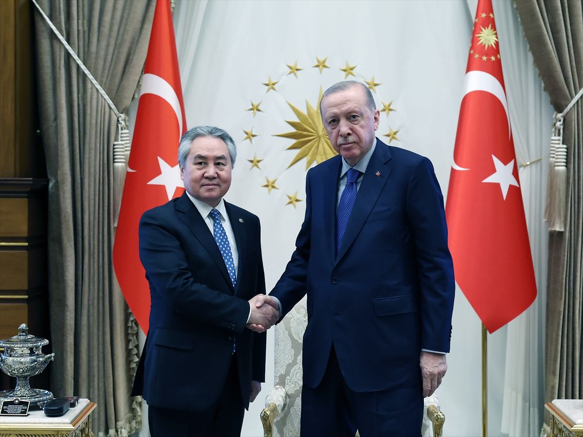 Erdoğan, Kırgızistanlı Bakanı Kabul Etti