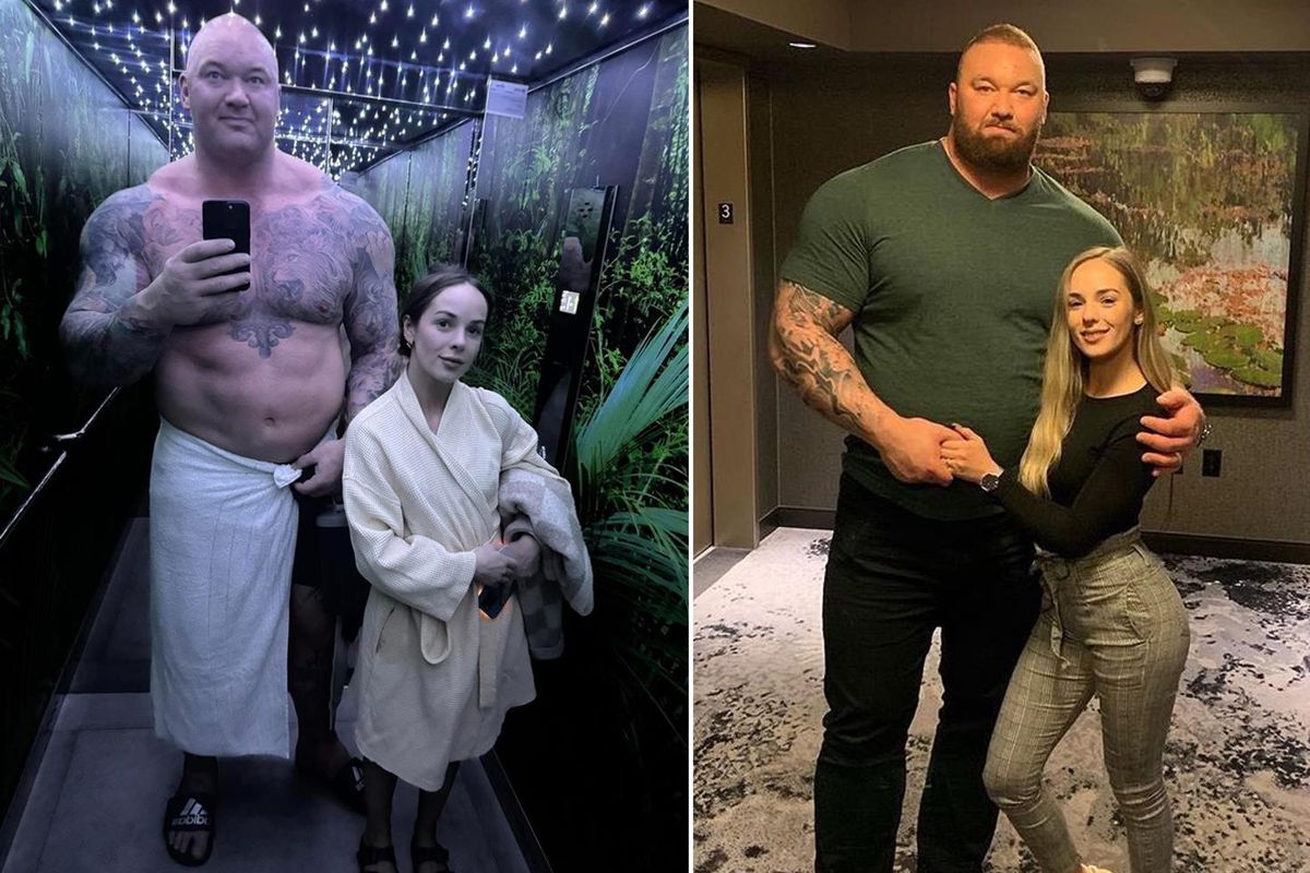 Thor Björnsson ve eşi Kelsey Henson yan yana