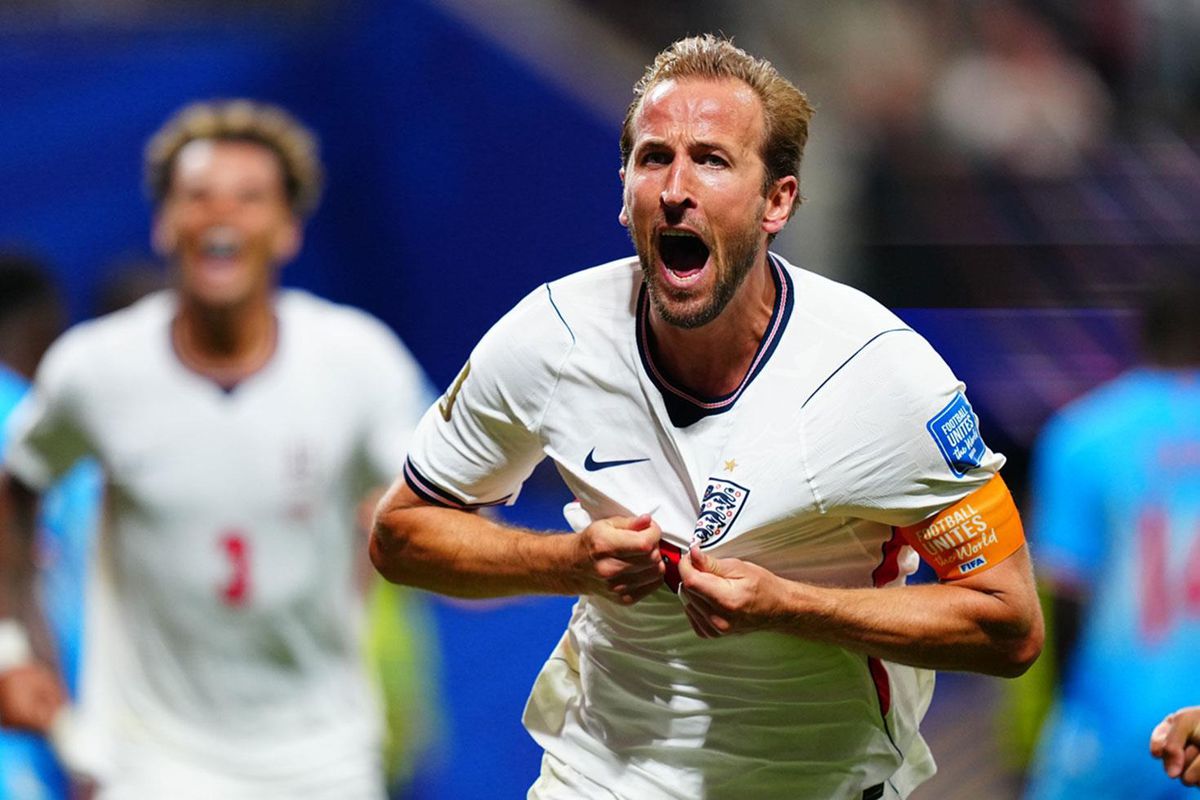Harry Kane'in gol sevinci.