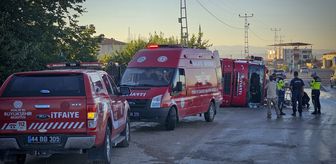 Malatya'da yangına giden itfaiye aracının devrilmesi sonucu 3 kişi yaralandı
