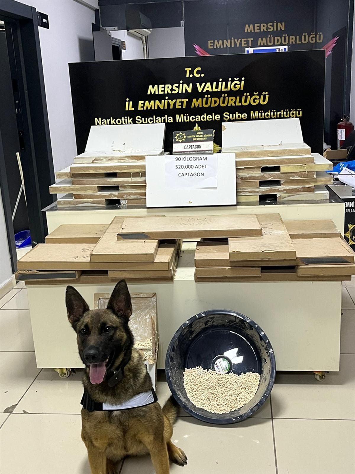 Mersin'de 520 bin sentetik uyuşturucu hap ele geçirildi