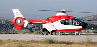 Nallıhan'da hava ambulansı kalp krizi geçiren hasta için havalandı
